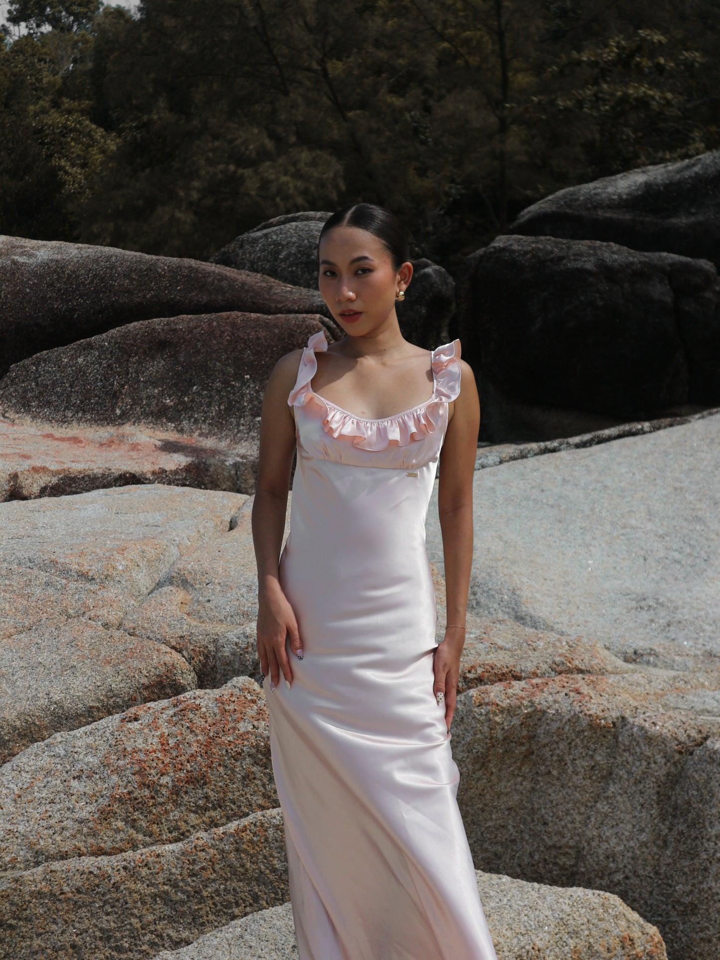 Syrena Maxi Dress in Blush Pink