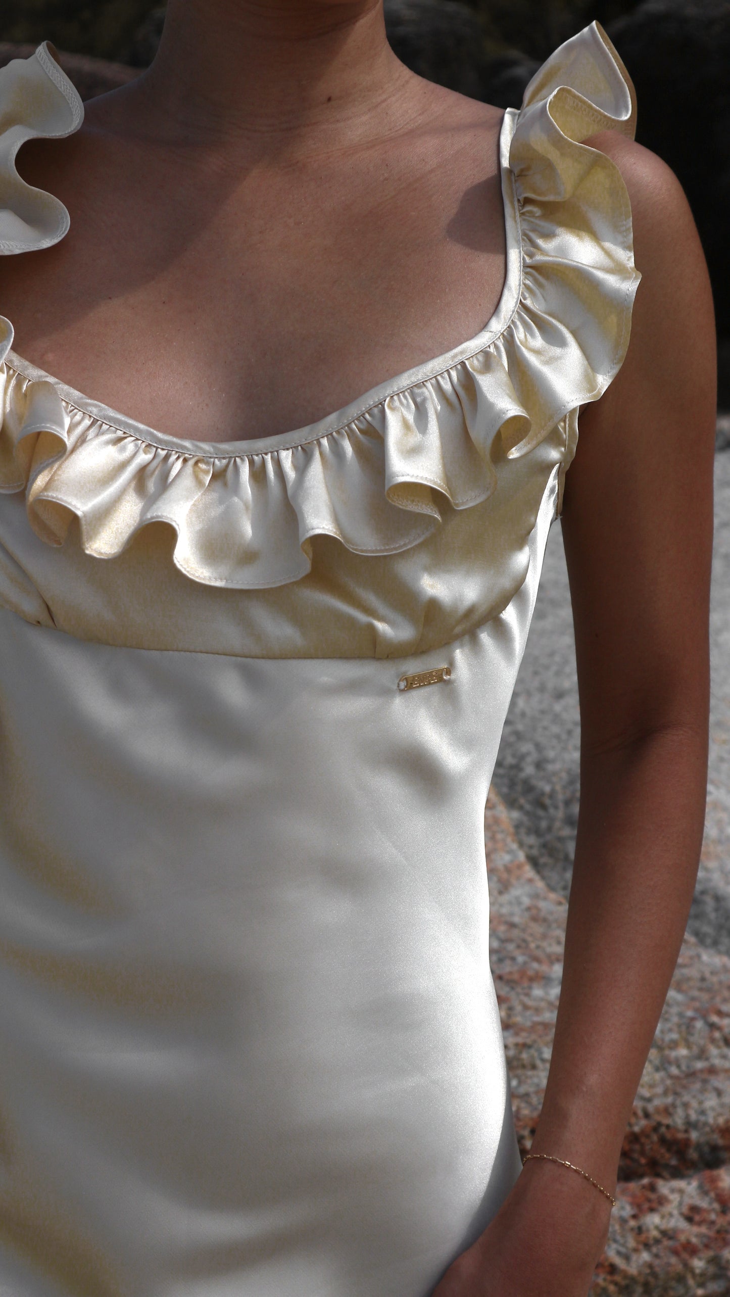 Syrena Maxi Dress in Champagne