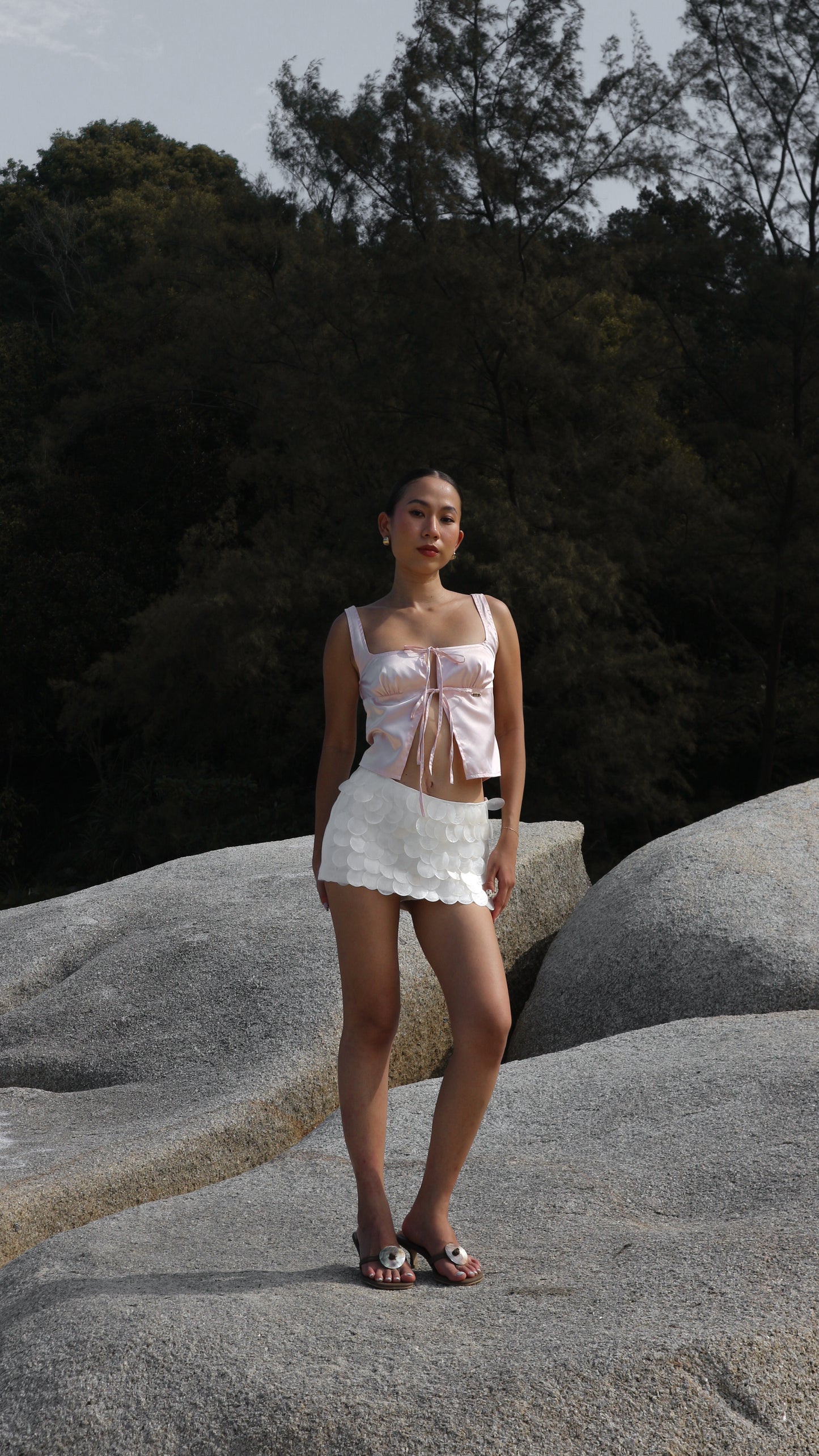 Delphine Top in Blush Pink