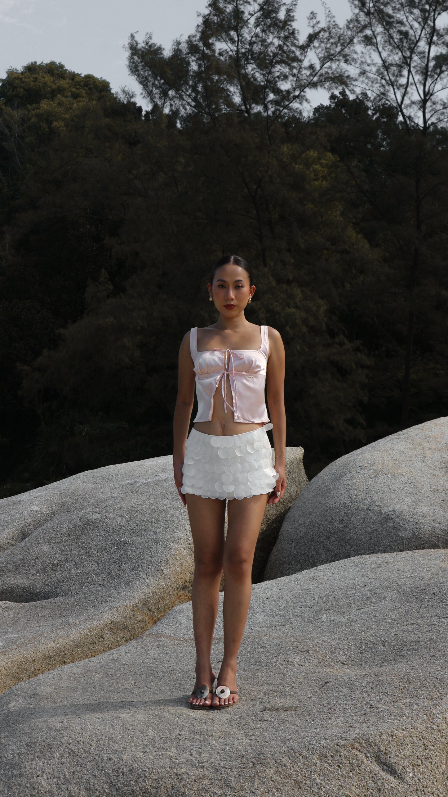 Delphine Top in Blush Pink