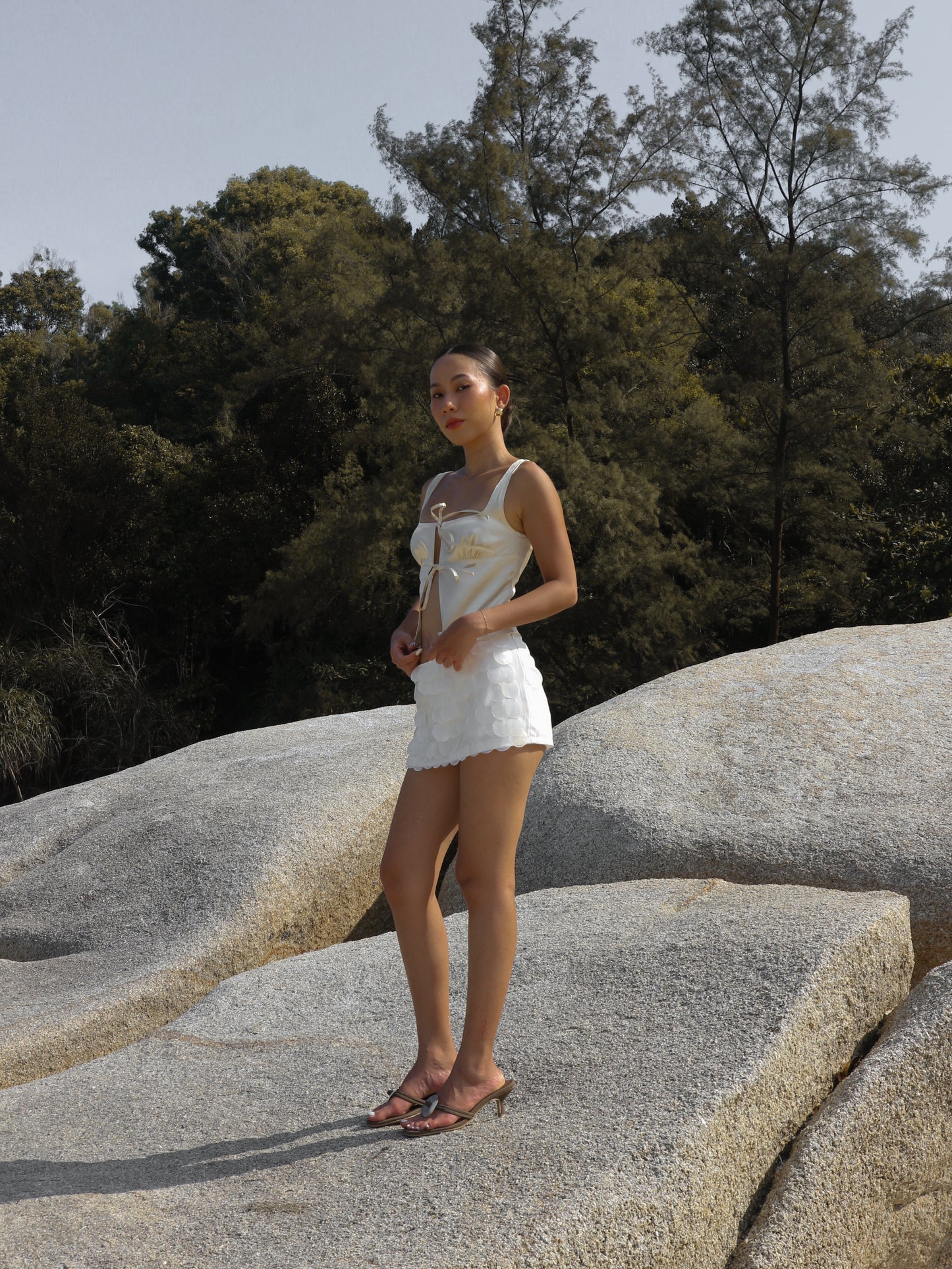 Delphine Top in Champagne