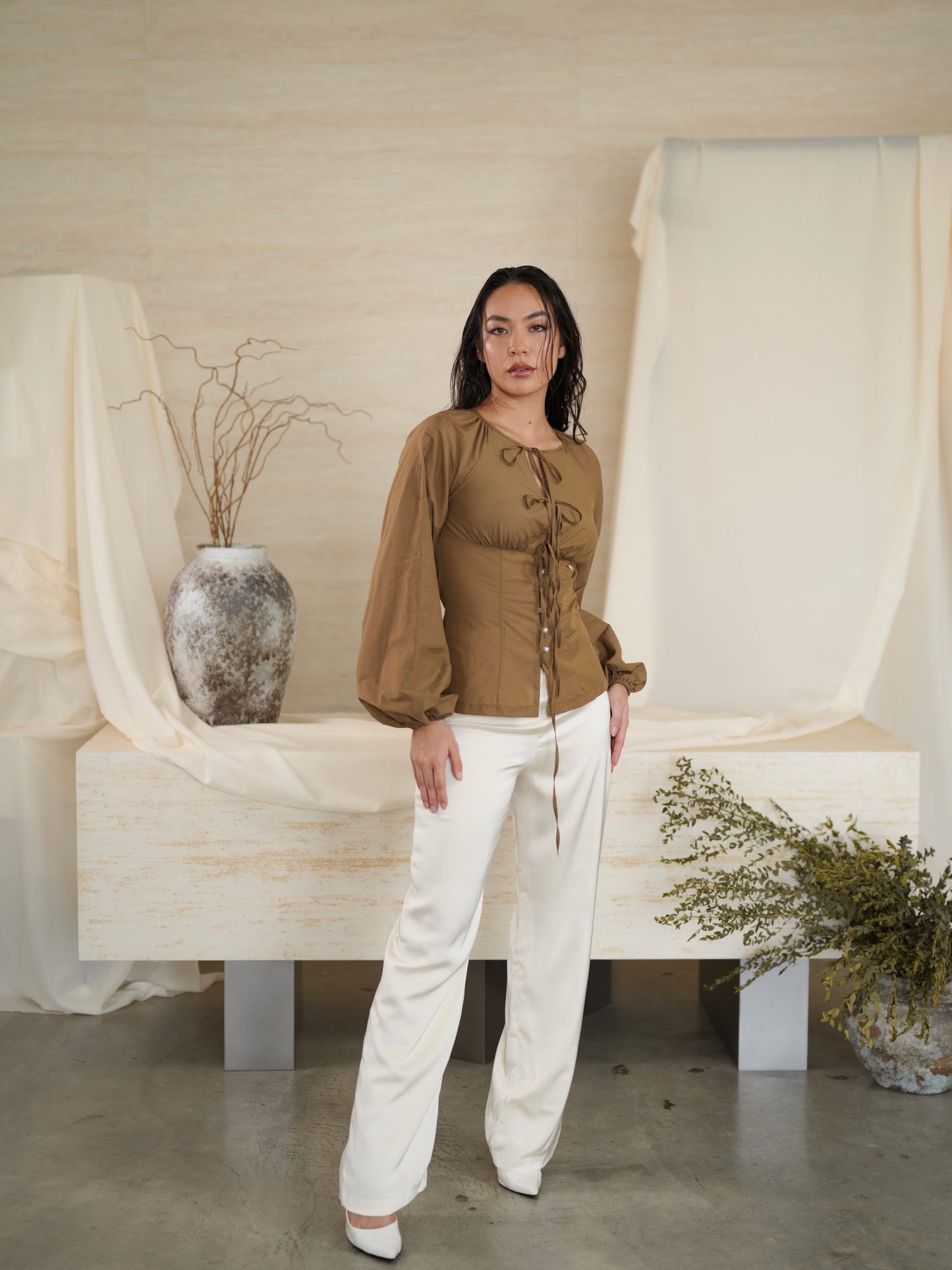 Zora Top in Brown Dahlia