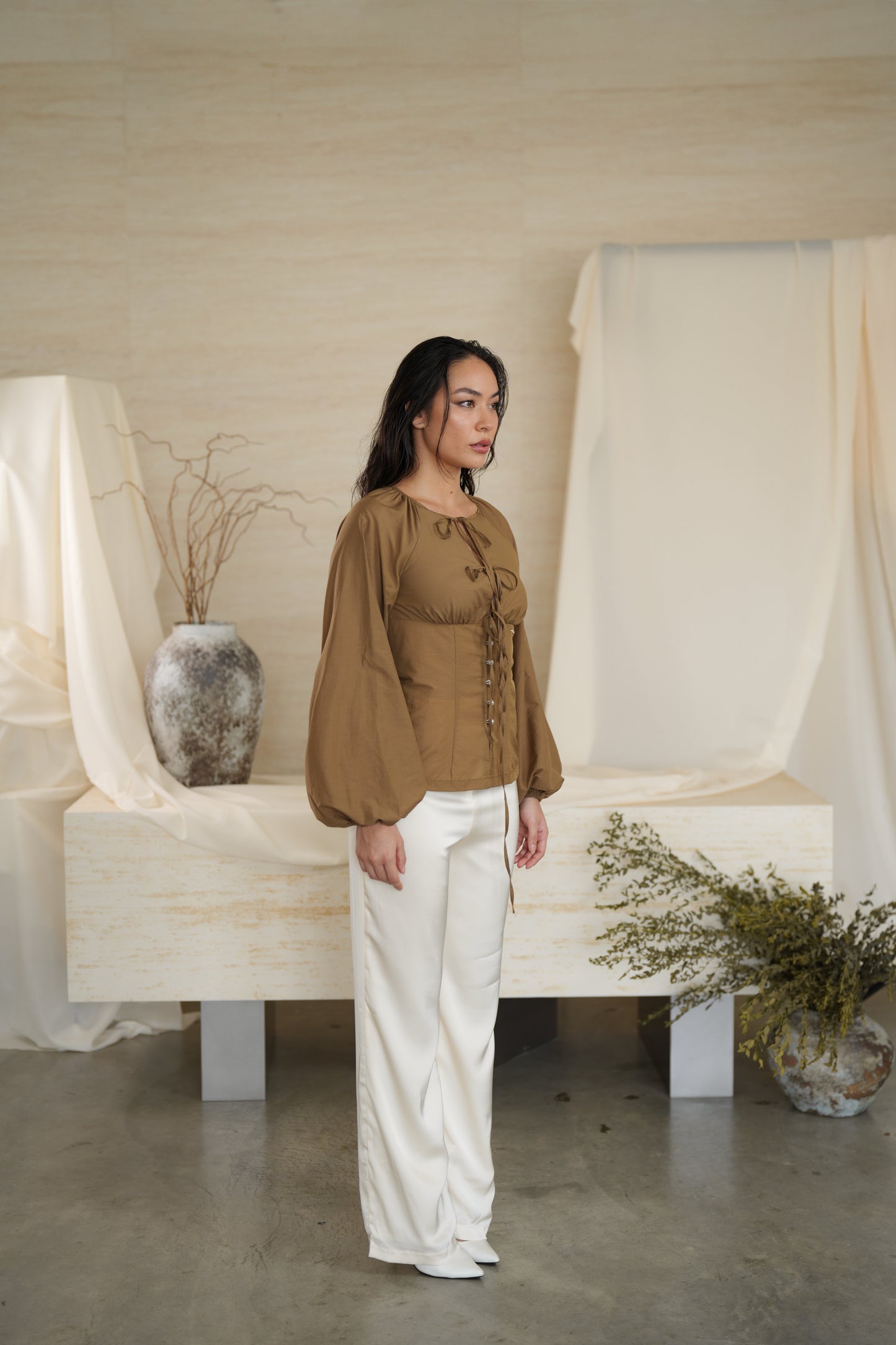 Zora Top in Brown Dahlia