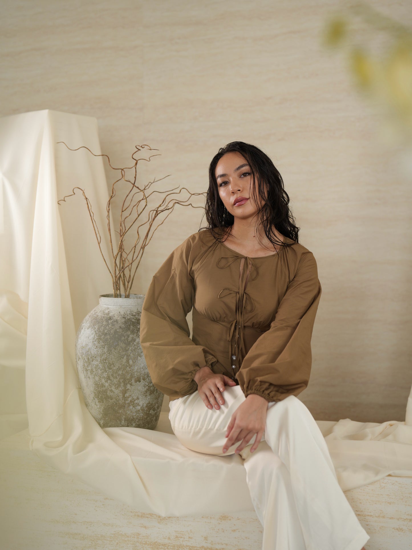 Zora Top in Brown Dahlia