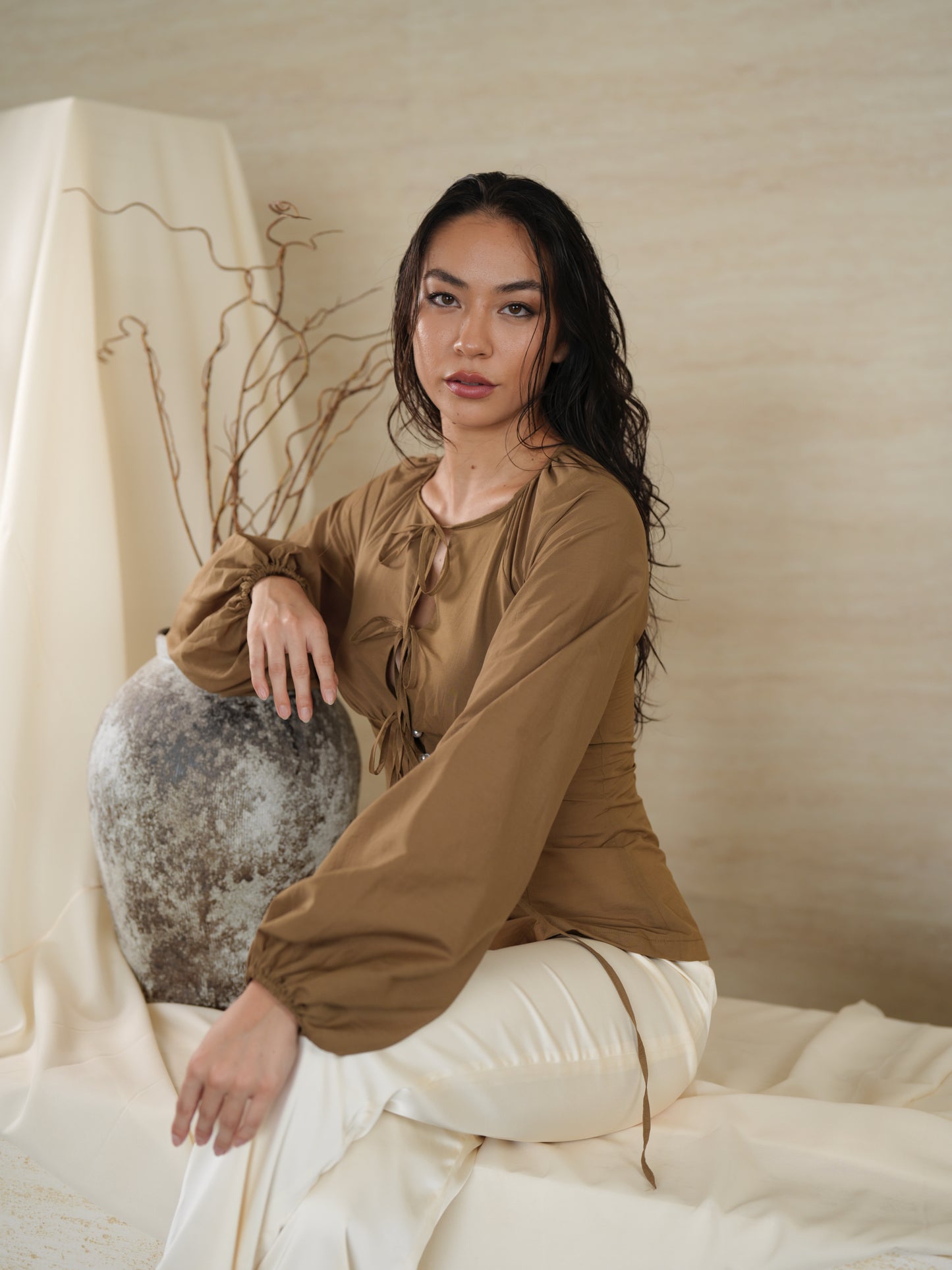 Zora Top in Brown Dahlia