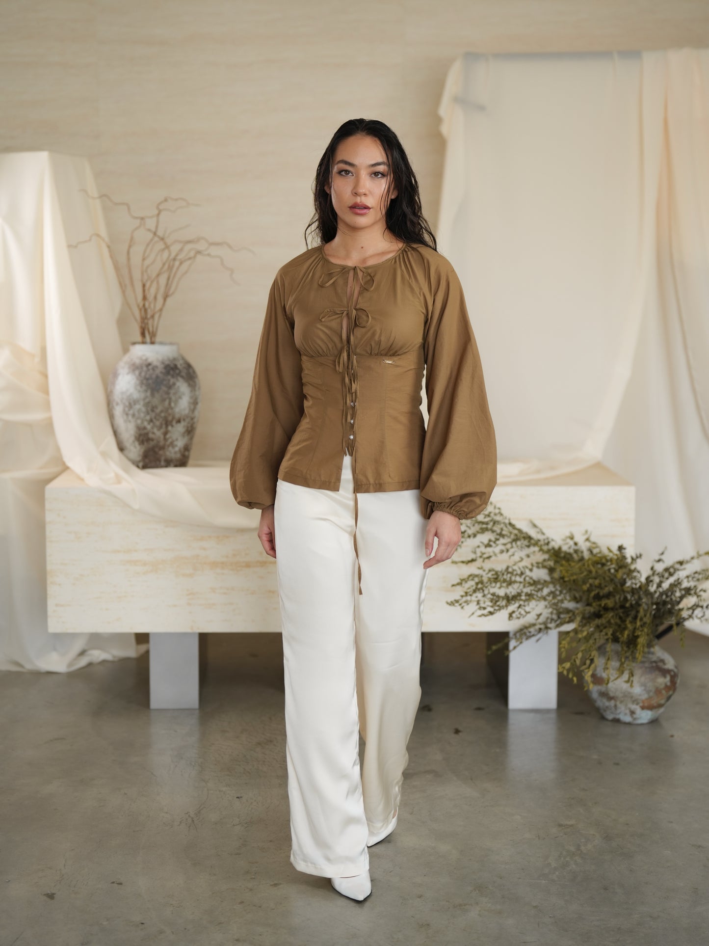 Zora Top in Brown Dahlia