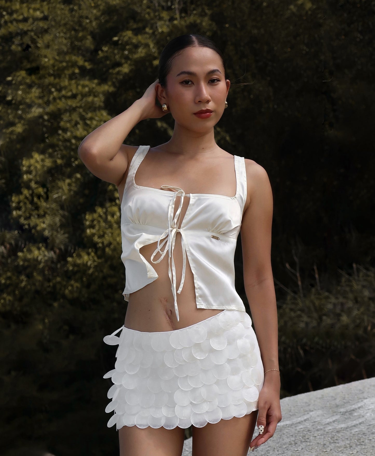 Delphine Top in Ivory