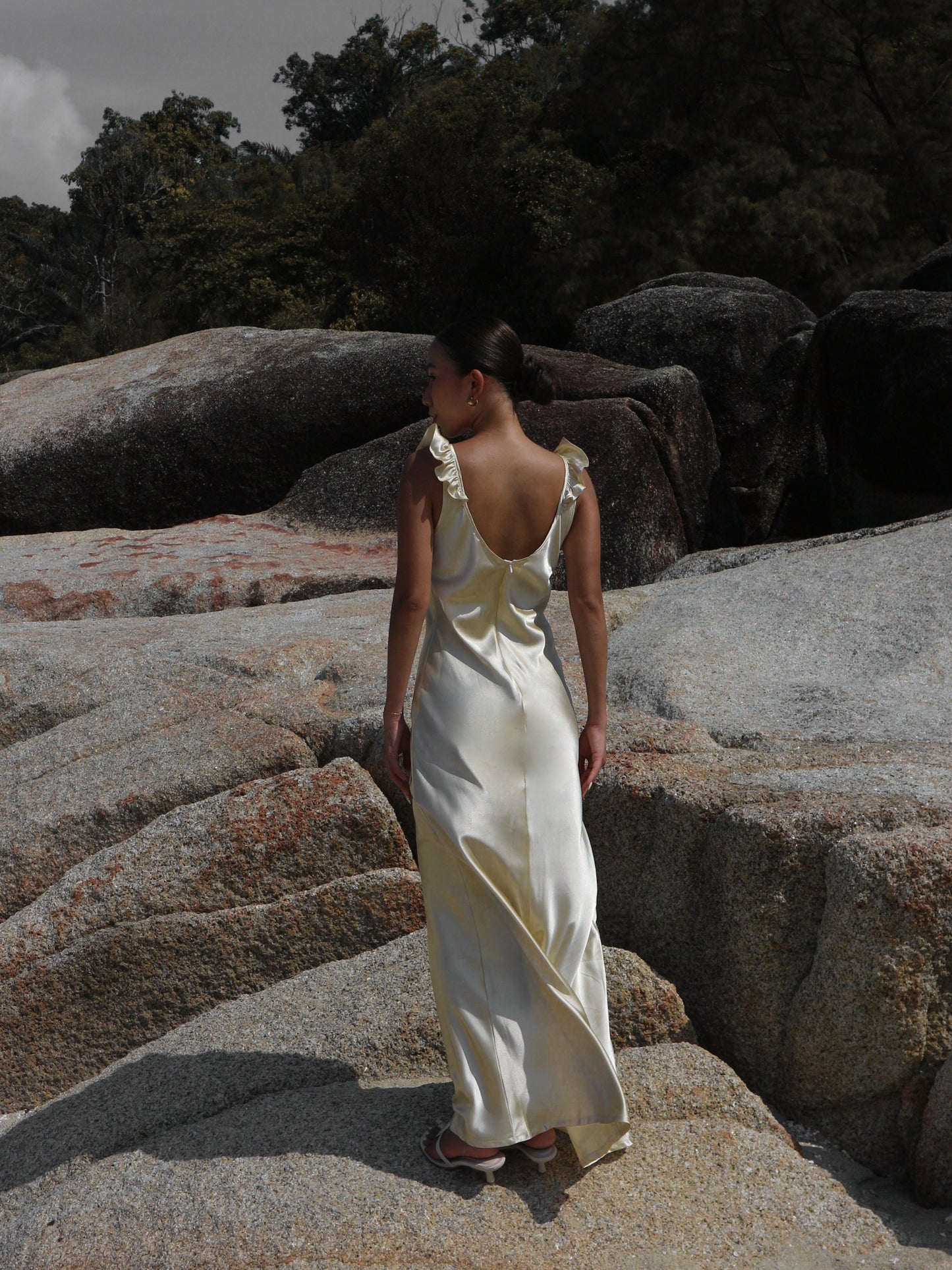 Syrena Maxi Dress in Champagne