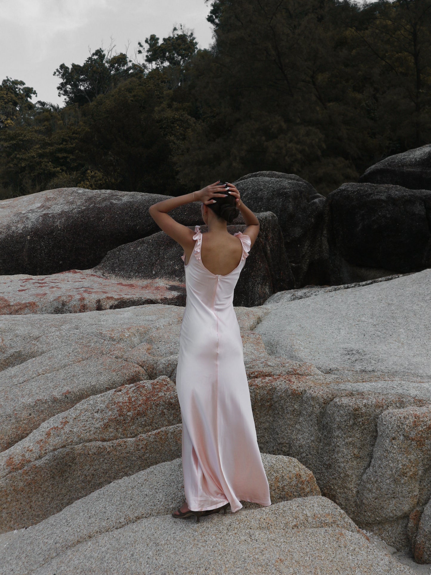 Syrena Maxi Dress in Blush Pink