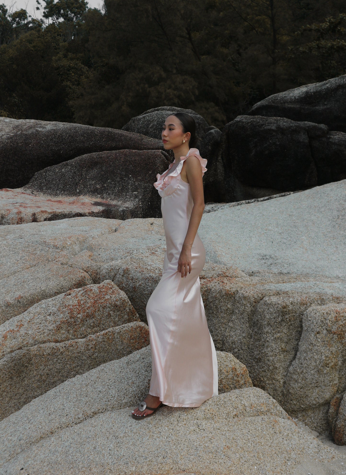 Syrena Maxi Dress in Blush Pink