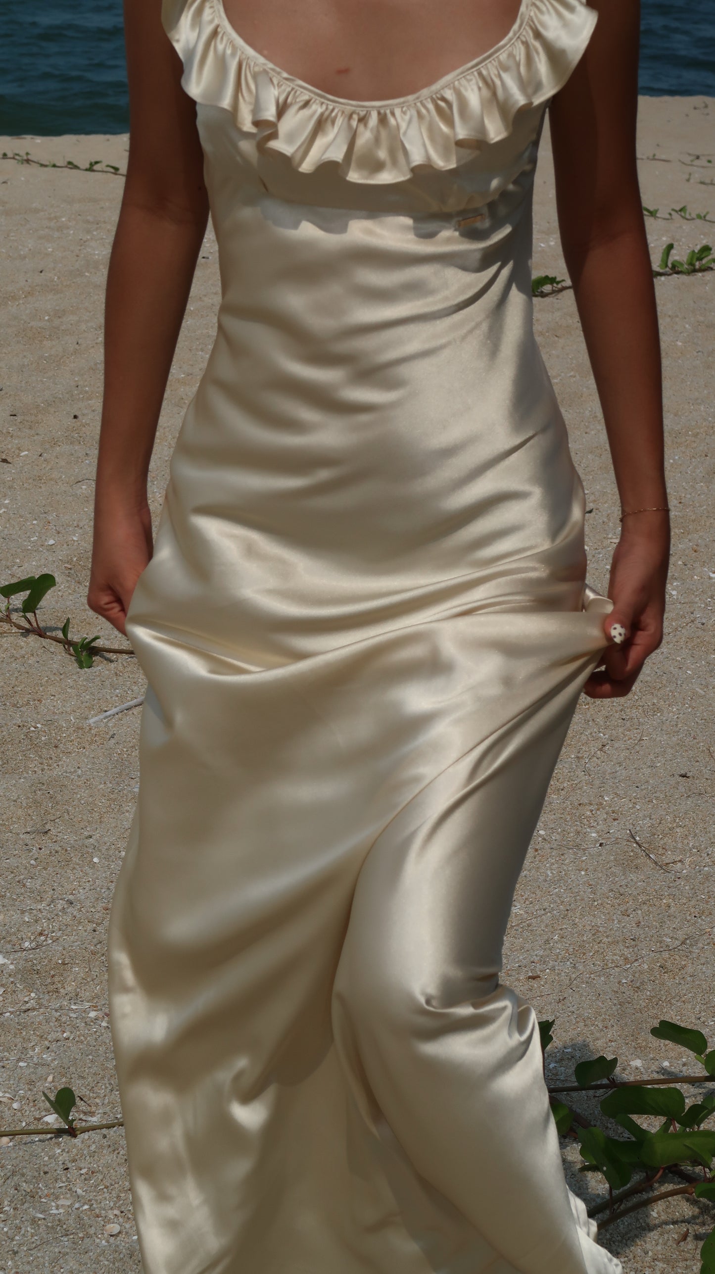 Syrena Maxi Dress in Champagne