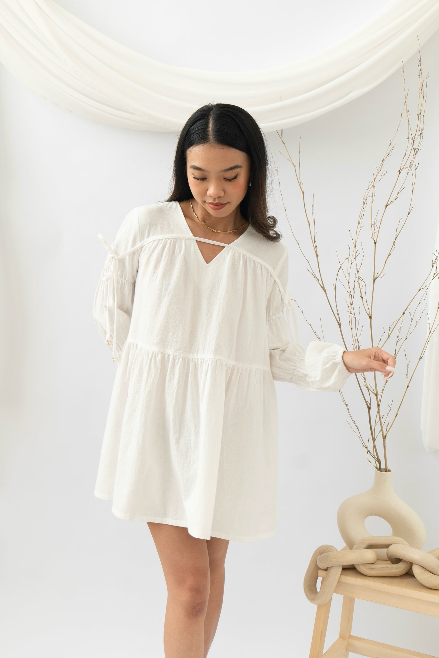 Nori Dress in Pearly