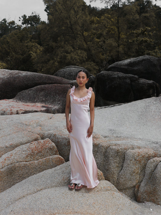 Syrena Maxi Dress in Blush Pink