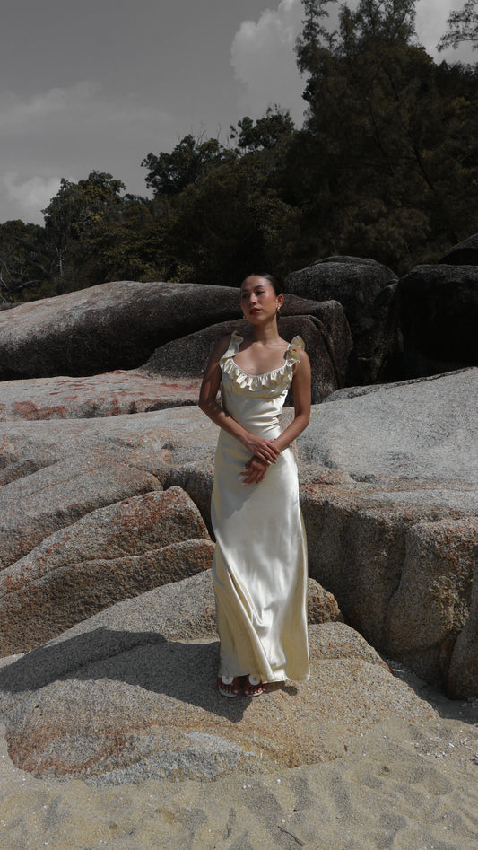 Syrena Maxi Dress in Champagne