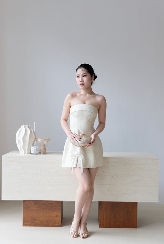 Freesia Hourglass Dress | Ivory