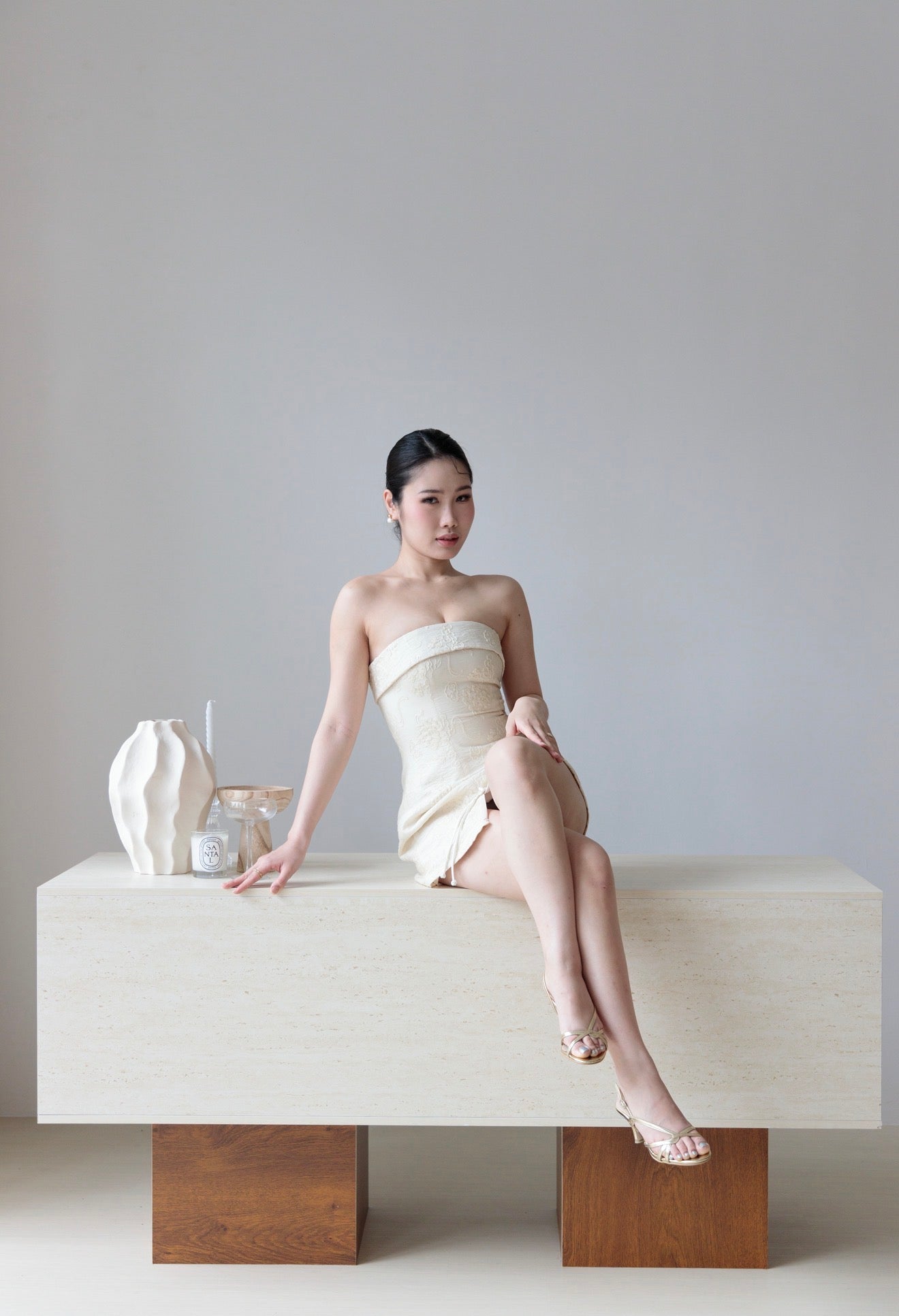 Freesia Hourglass Dress | Ivory