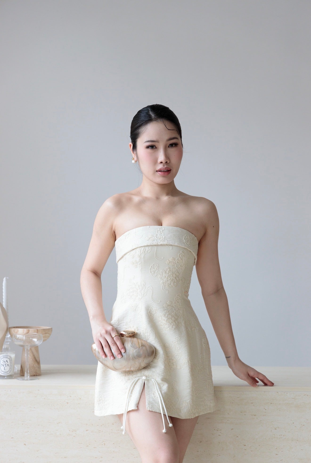 Freesia Hourglass Dress | Ivory