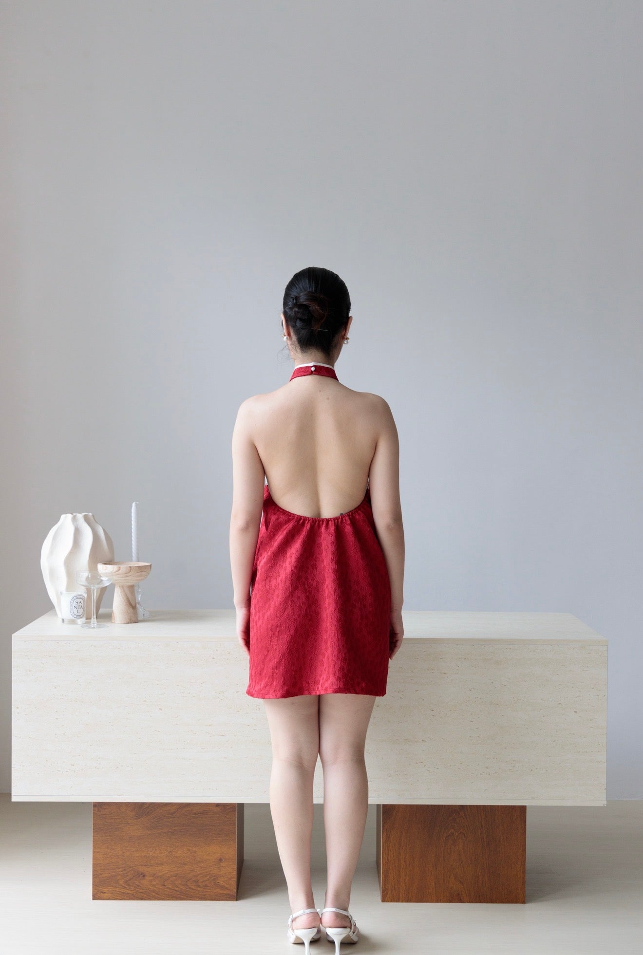 Dahlia Flowy Dress | Crimson