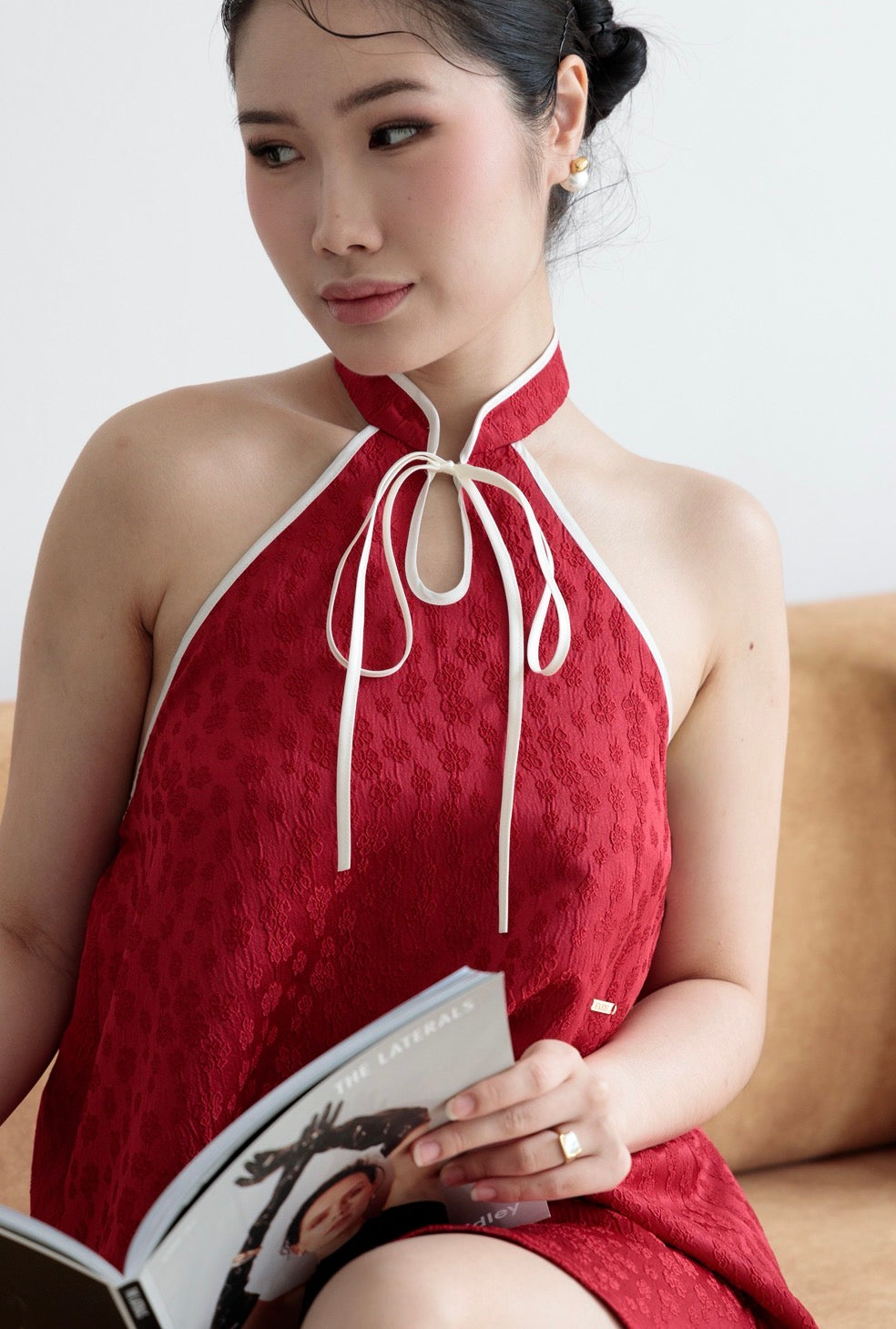 Dahlia Flowy Dress | Crimson