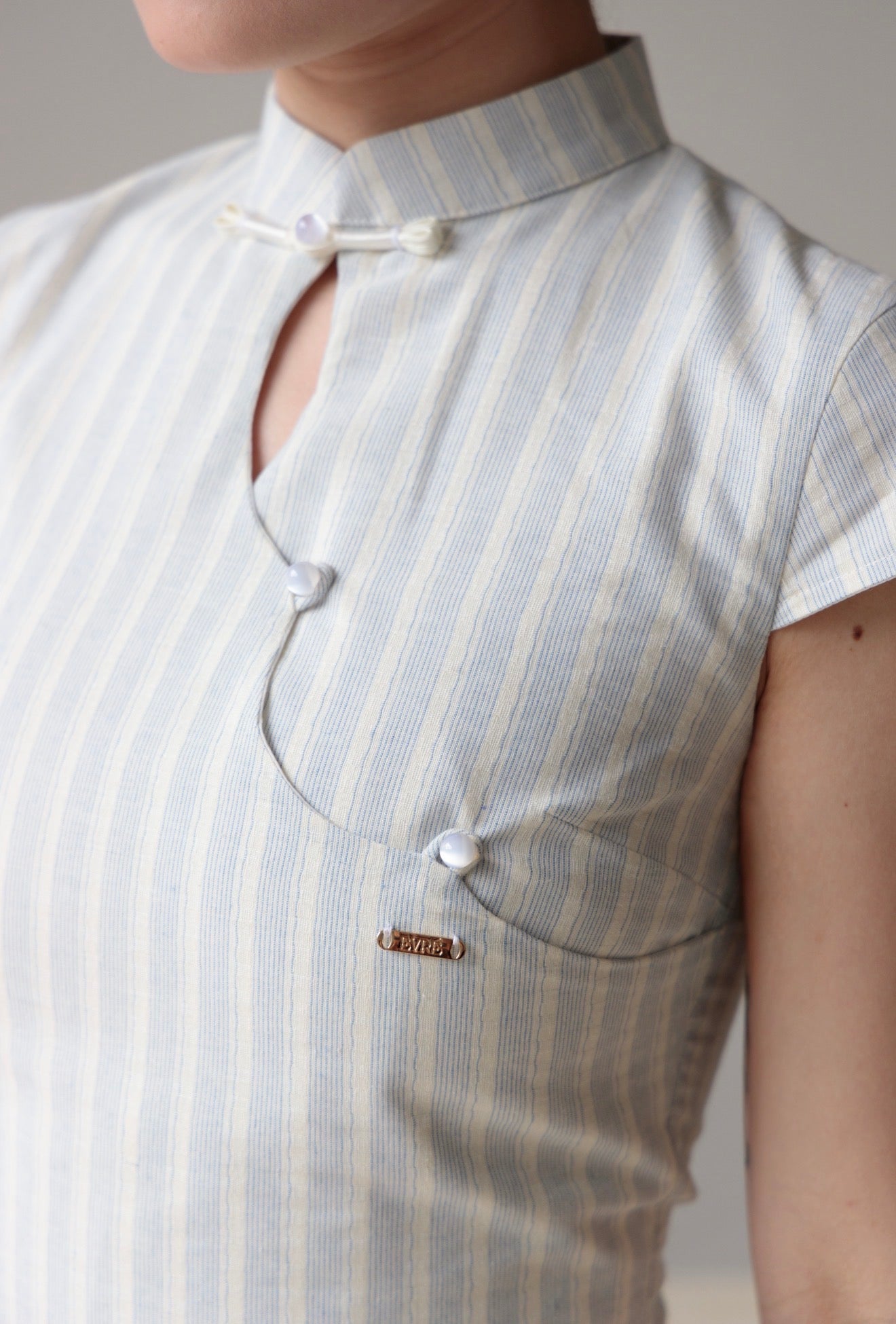 Poppy Striped Two-piece Set | Cloud Blue