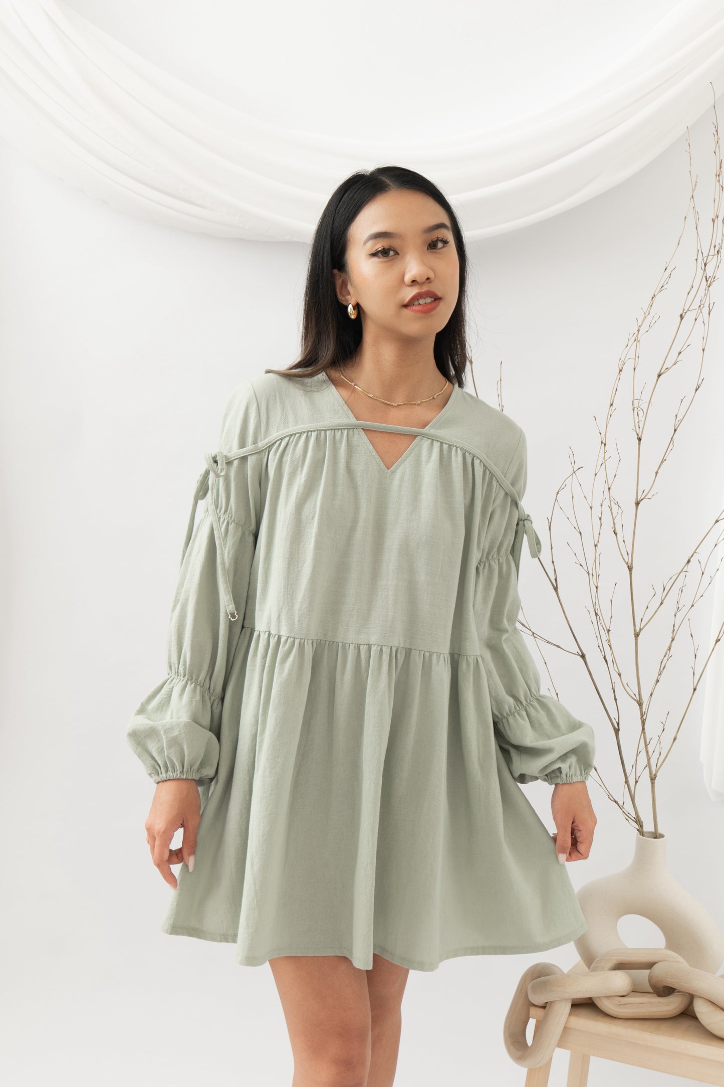 Nori Dress in Sage